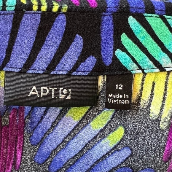 Apt 9 Size 12 Bright Neon Lightweight Sleeveless Button Front Shirt Dress Midi - Picture 5 of 7